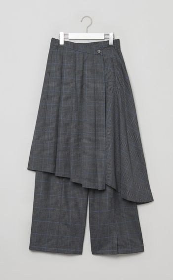 プリーツスカートレイヤードパンツ