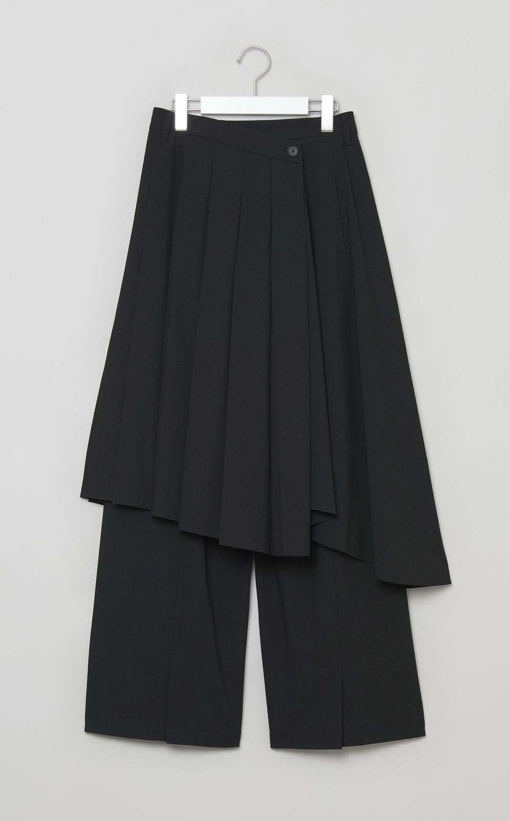 プリーツスカートレイヤードパンツ