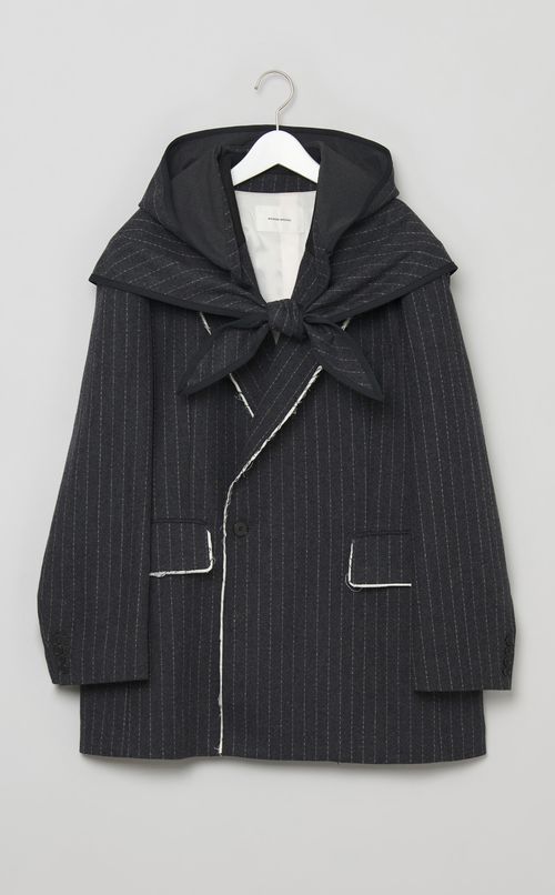 フードスカーフジャケットコート