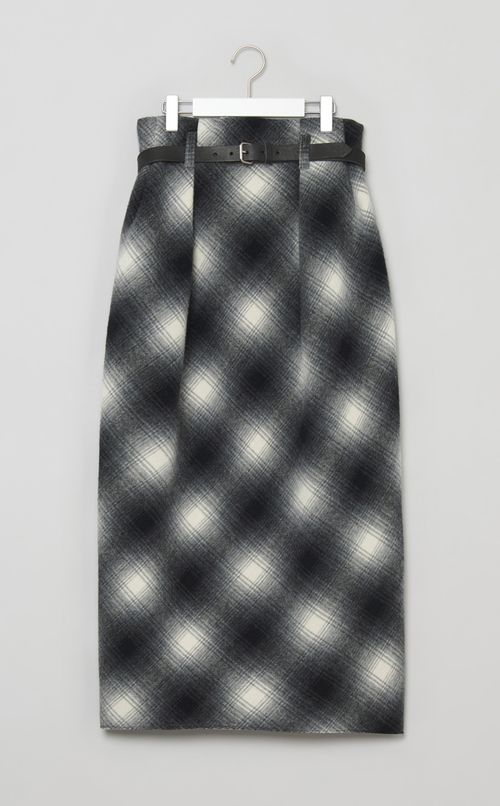 チェックバイヤスロングスカート