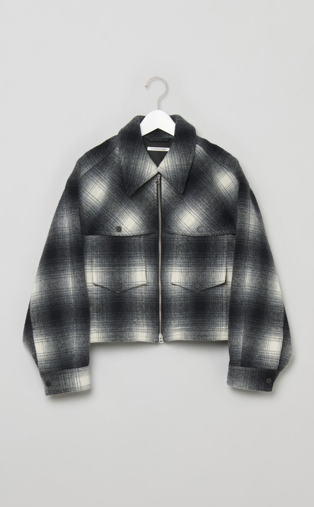 チェックオーバーサイズブルゾン