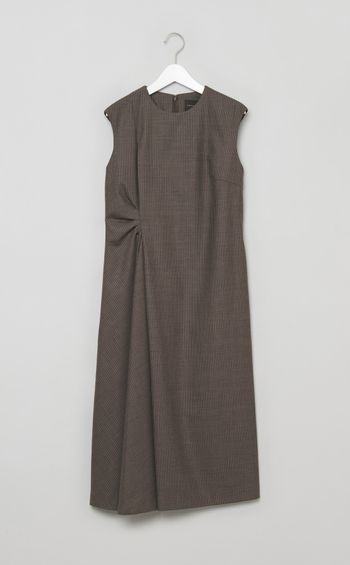 アシンメトリードレープワンピース