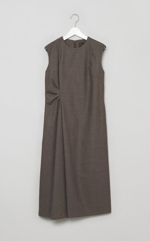 アシンメトリードレープワンピース