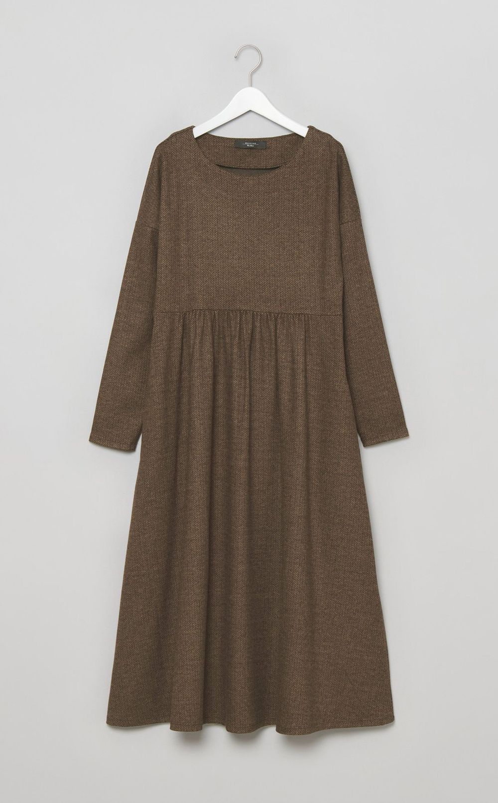 ヘリンボーンギャザーワンピース