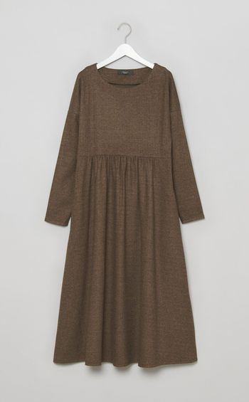 ヘリンボーンギャザーワンピース