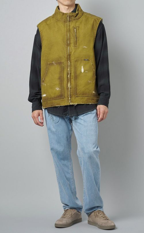 オーバーダイチェックシャツ