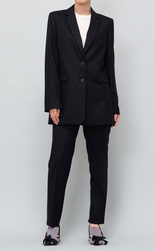 ウールテーパードスリムパンツ