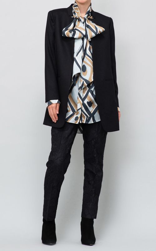 ハンドペイントアーガイルボウタイブラウス