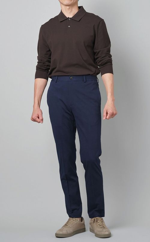 ロングスリーブニットポロシャツ