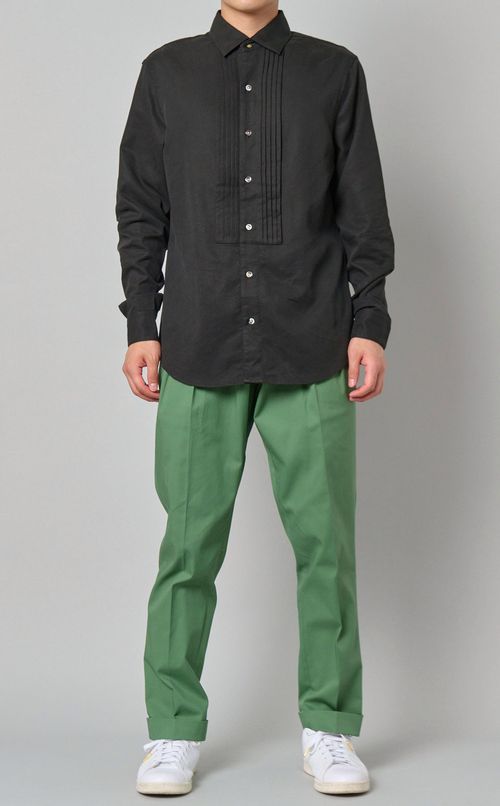 レギュラーカラーピンタックシャツ