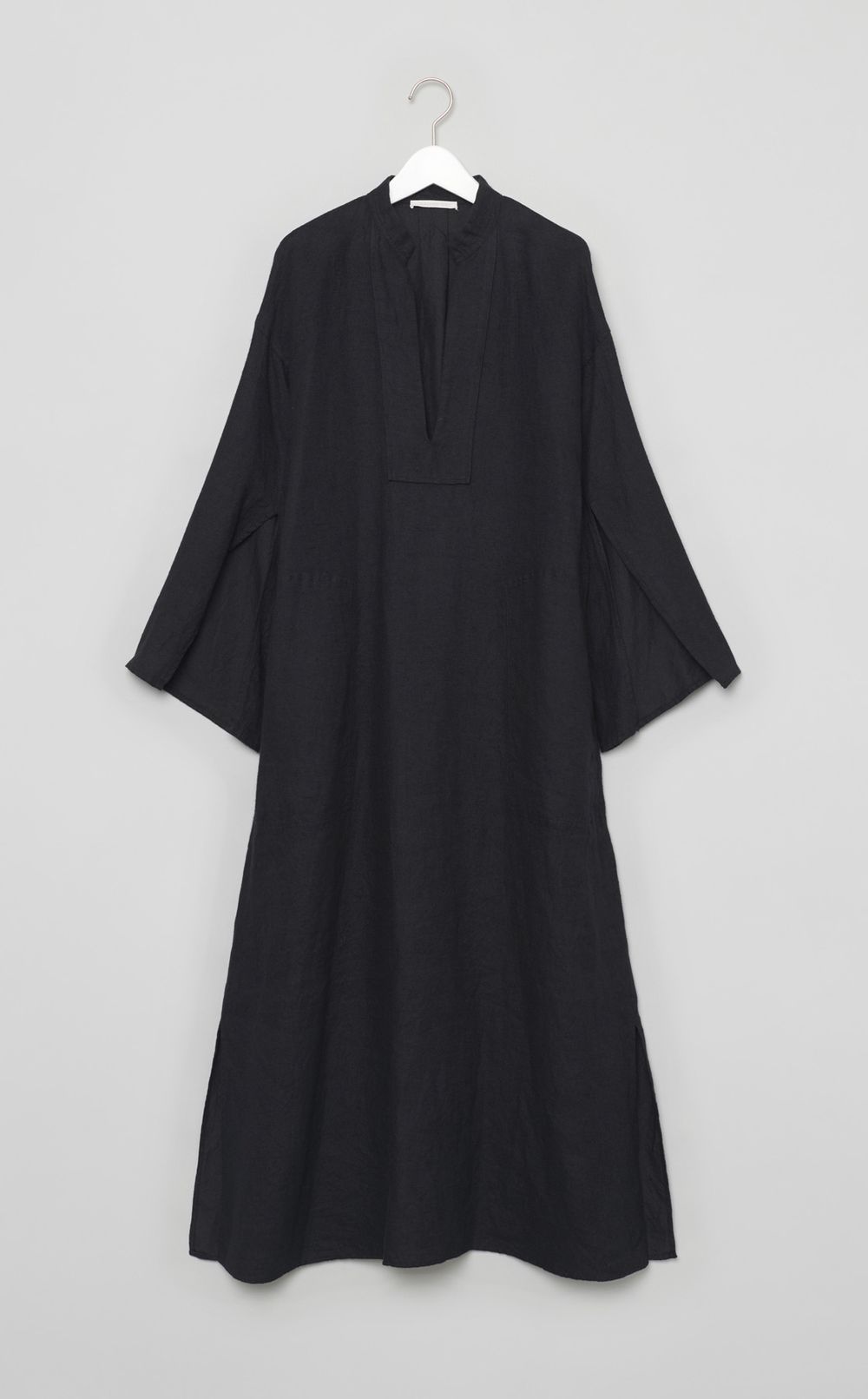 リネンカフタンロングシャツドレス