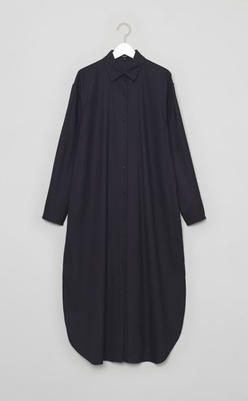 ウールフランネルシャツワンピース