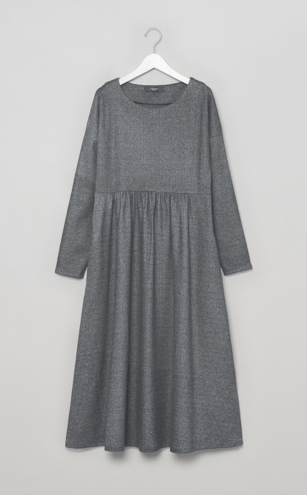 ヘリンボーンギャザーワンピース