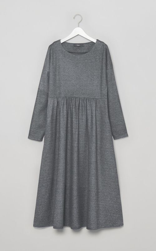 ヘリンボーンギャザーワンピース