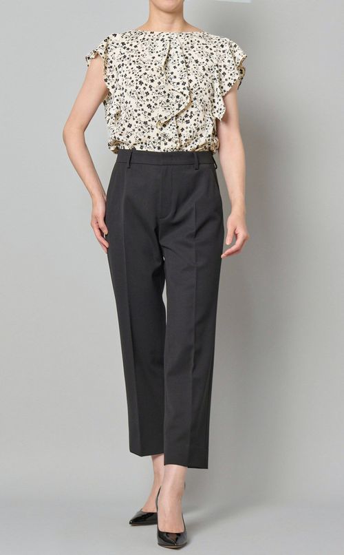 フラワープリントラッフルプルオーバー