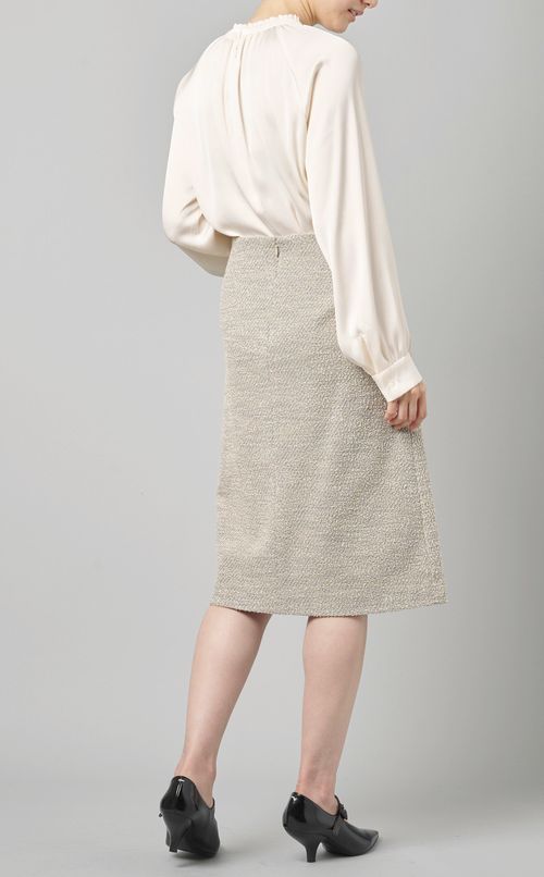 ツイードニットフレアスカート
