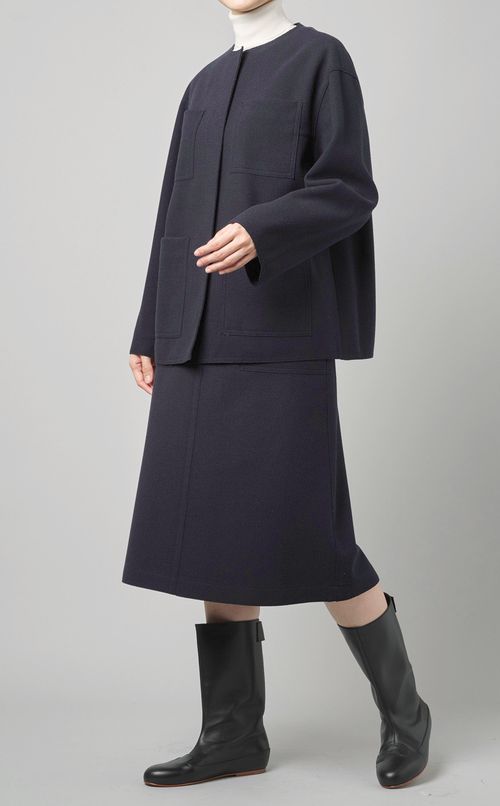 ニットジャージーブルゾン