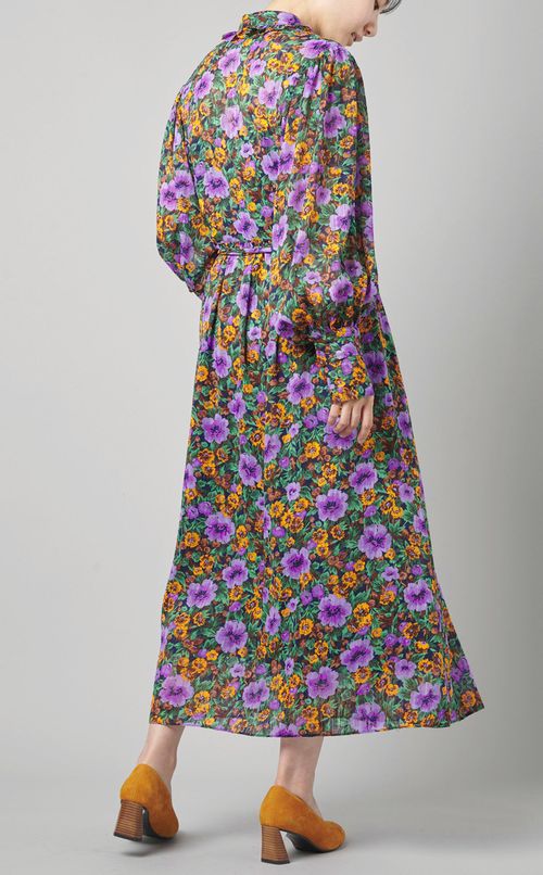 フラワープリントワンピース