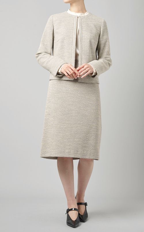 ツイードニットフレアスカート