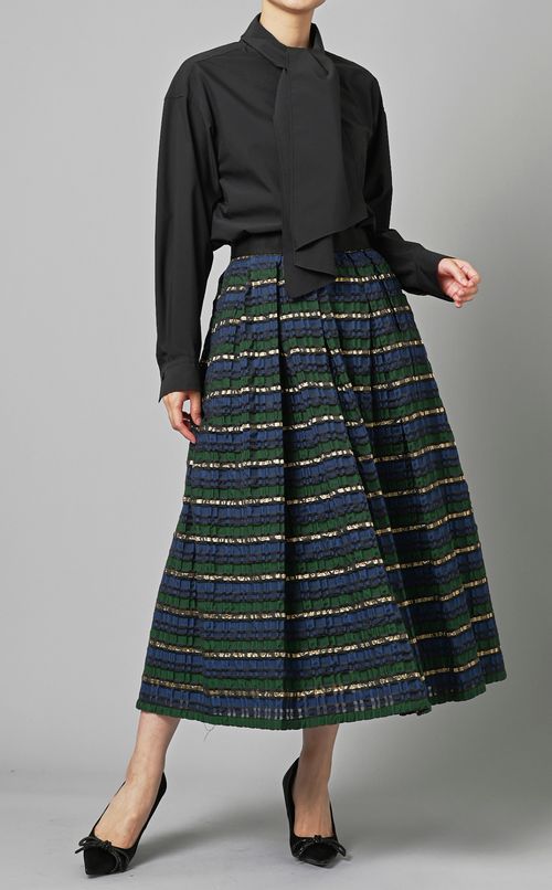 シアーチェックタックスカート