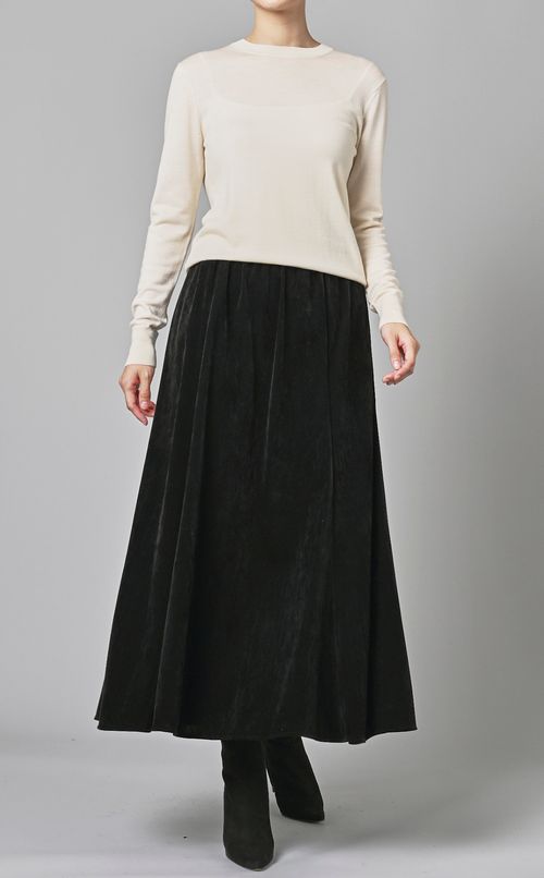 ベルベットフレアスカート