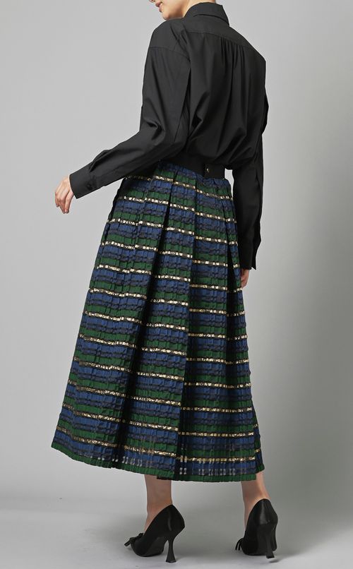 シアーチェックタックスカート