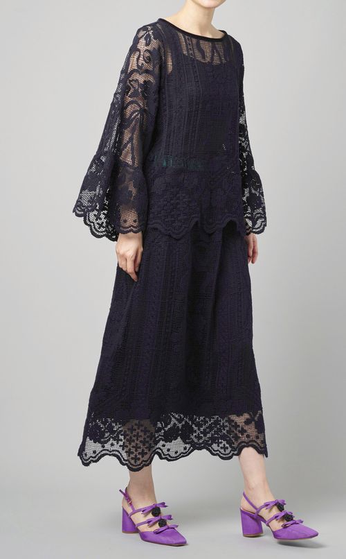 モチーフレーススカート