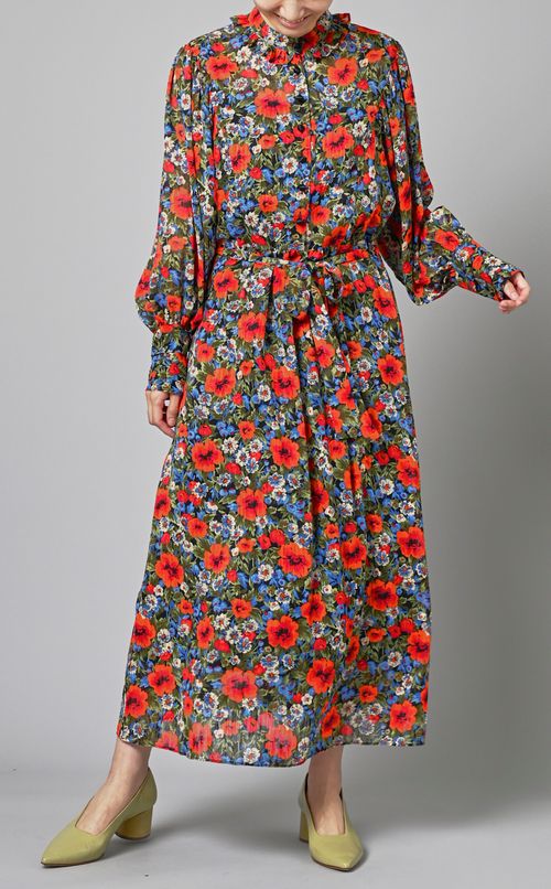 フラワープリントワンピース