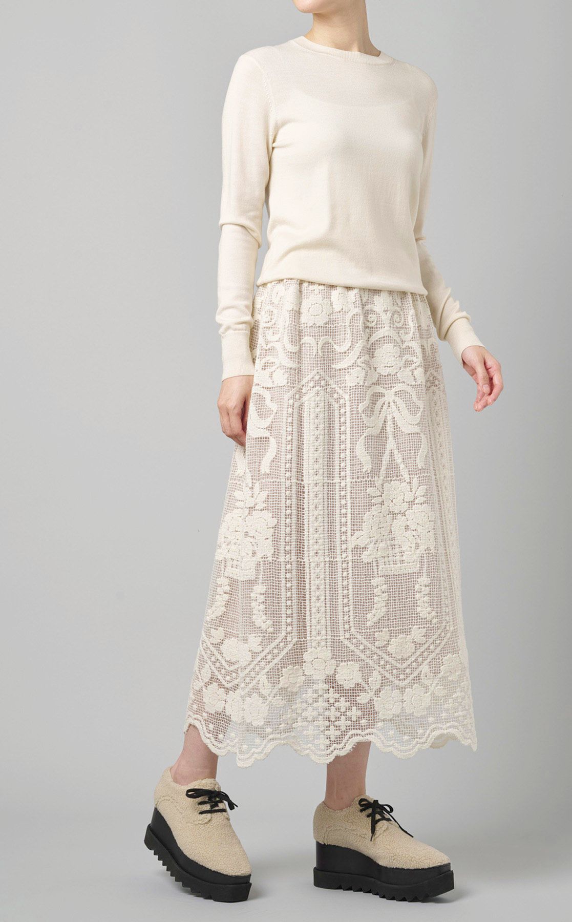 新品 muveil シルクふんわりスカート 専用！MUVEIL WORK ドット 花柄  