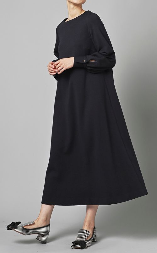 ウールポンチフレアワンピース