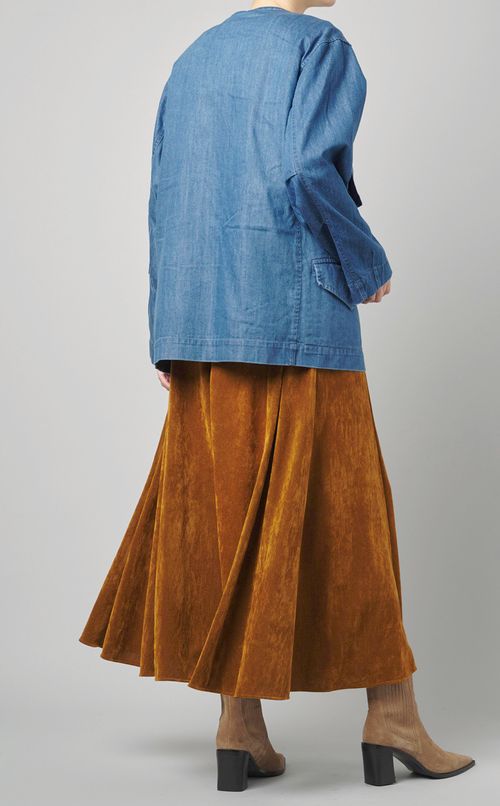 裏ボア付ミリタリーデニムジャケット