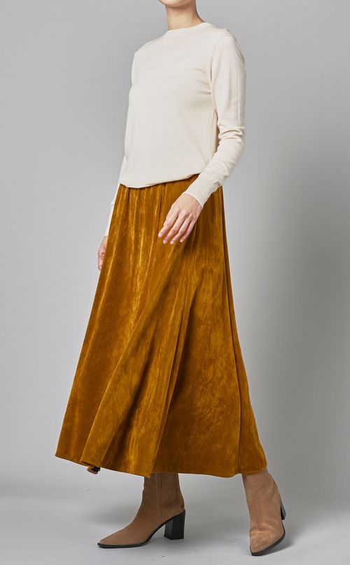 ベルベットフレアスカート