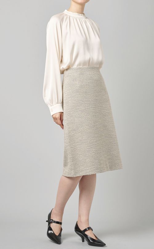 ツイードニットフレアスカート