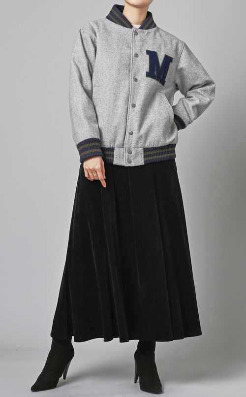 ウール混スタジアムジャンパー