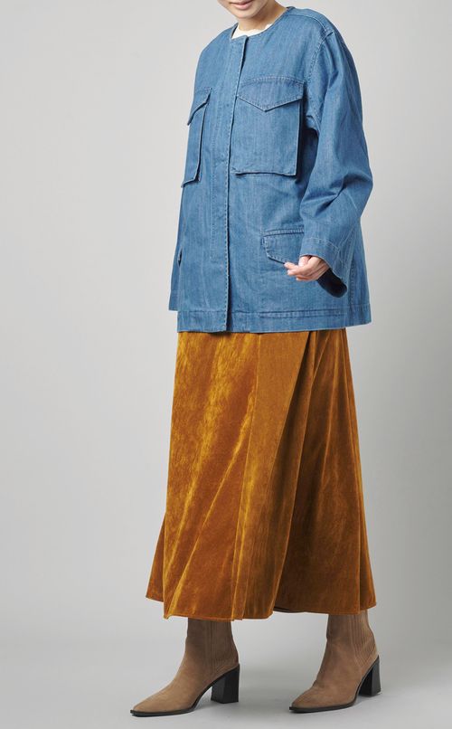 ベルベットフレアスカート