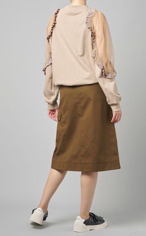 シアーデザインフリルカットソー