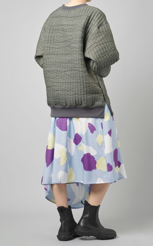 キルティングパフプルオーバー