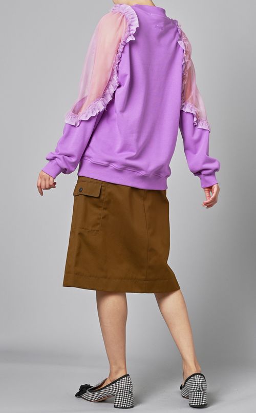 シアーデザインフリルカットソー