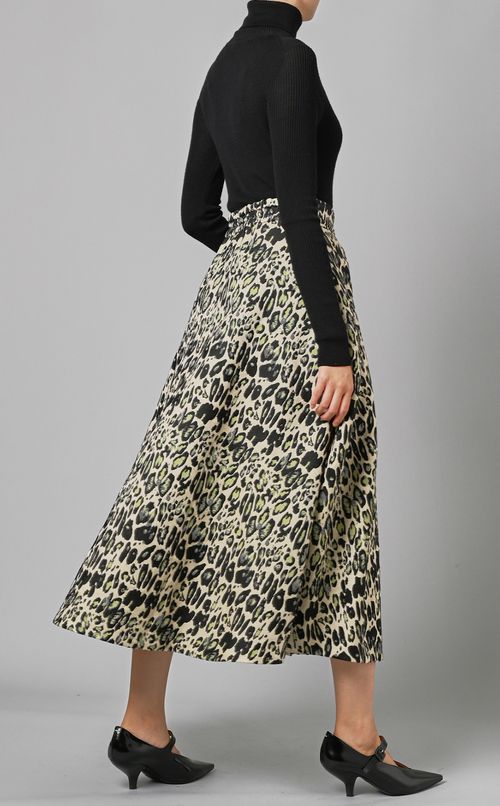 レオパードフレアスカート
