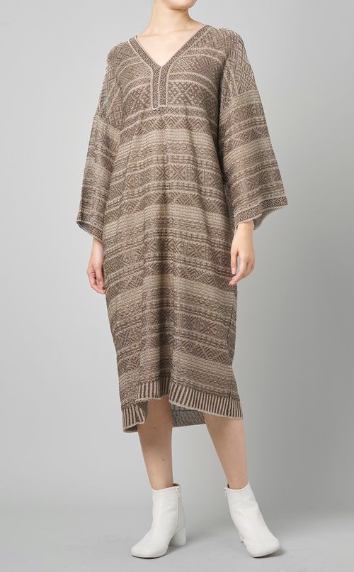 ジャガードニットワンピース