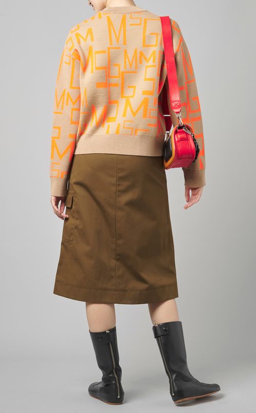 ロゴプリントニットプルオーバー