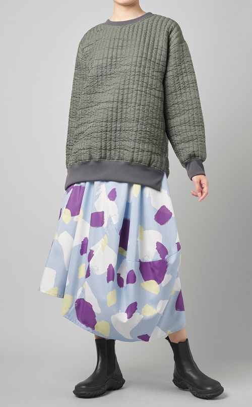 アシンメトリードレープスカート