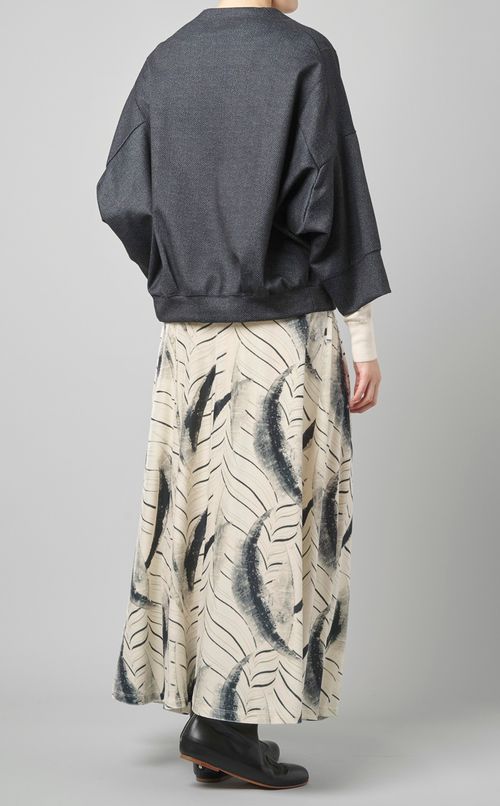 ヘリンボーンプリントカットブルゾン