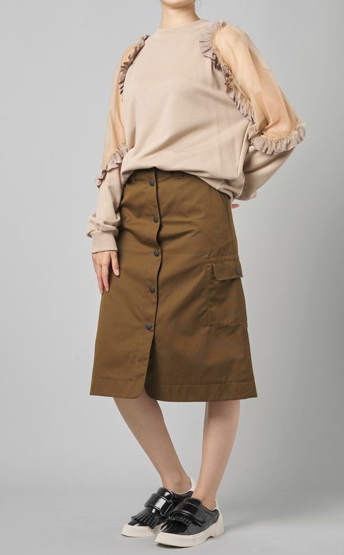 シアーデザインフリルカットソー