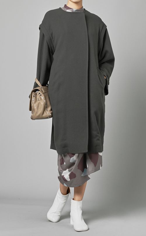 アシンメトリードレープワンピース