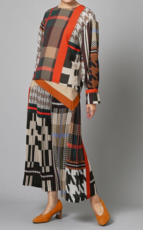 マルチプリントプリーツスカート