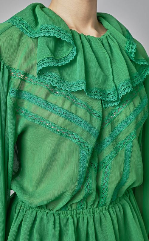 シフォンレースブラウス