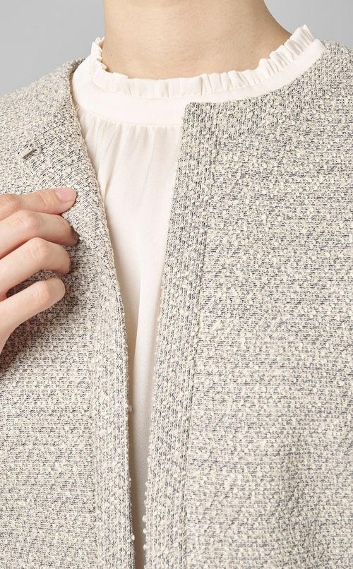 ツイードニットジャケット