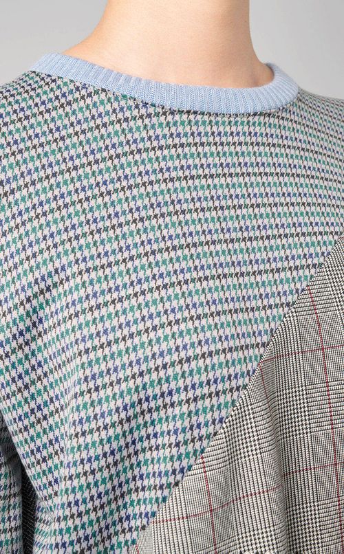 パッチワークジャージーワンピース