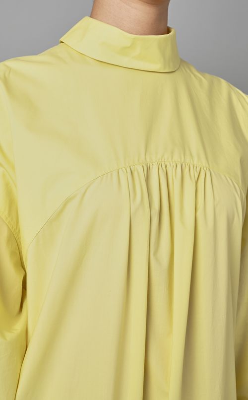 異素材シャツワンピース